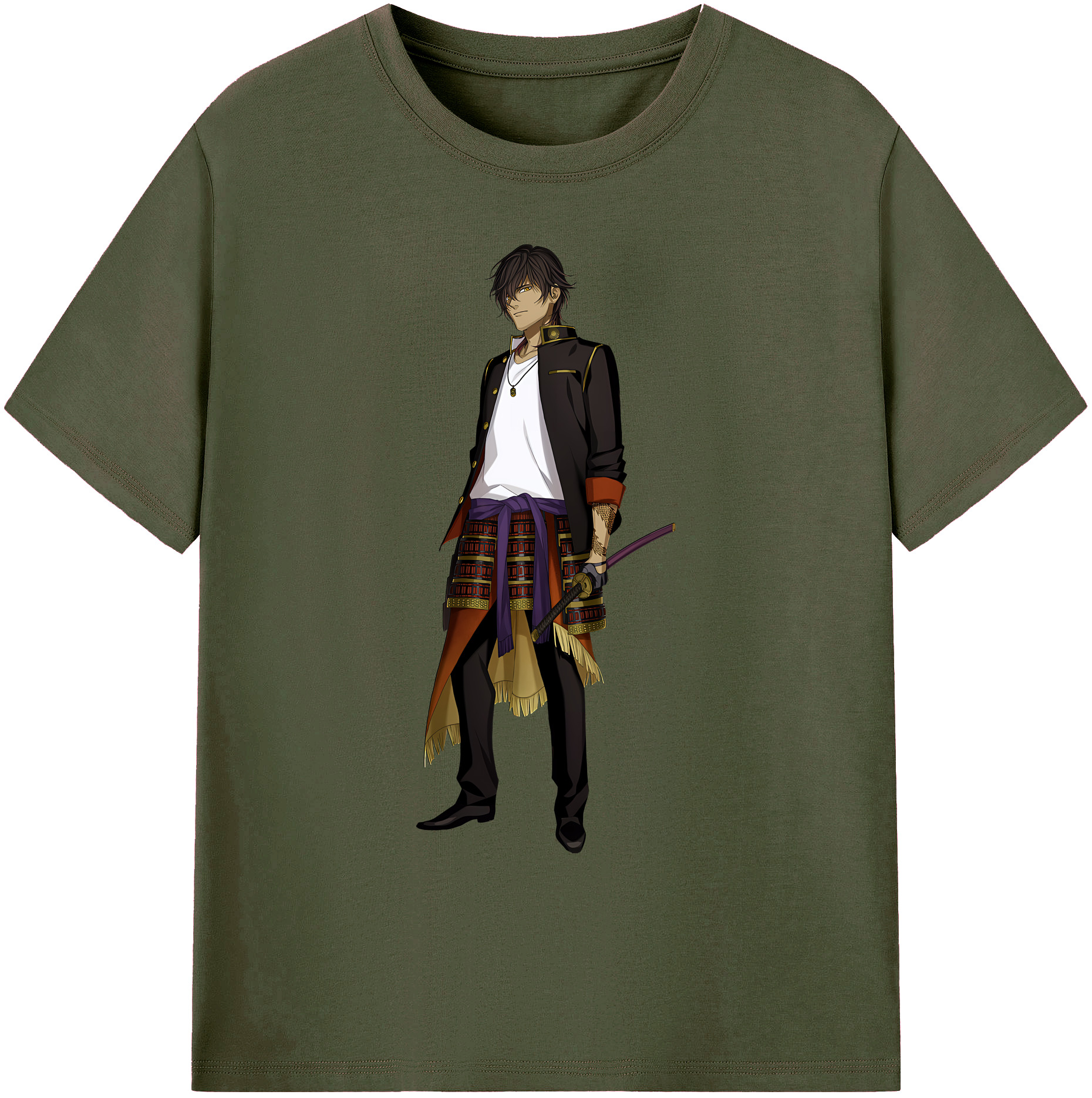（画像用） 刀剣乱舞 Touken Ranbu 綿100％ メンズ半袖Tシャツ｜肌触りやわらか＆通気性